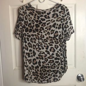 Cheetah print blouse